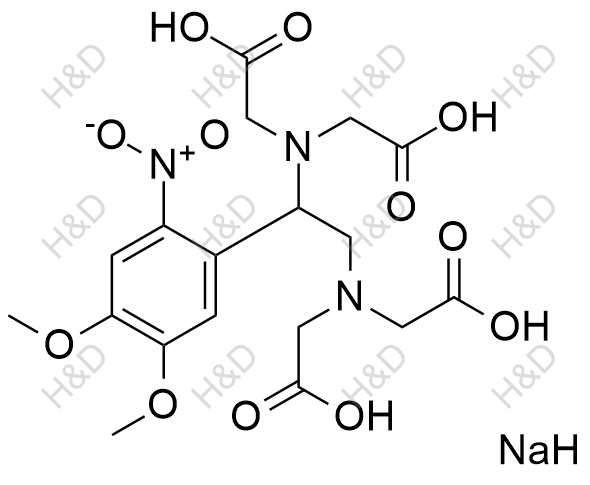 甘氨酸,N,N'-[1-(4,5-二甲氧基-2-硝基苯基)-1,2-乙二基]双[N-(羧甲基)-,四钠盐(9Cl)