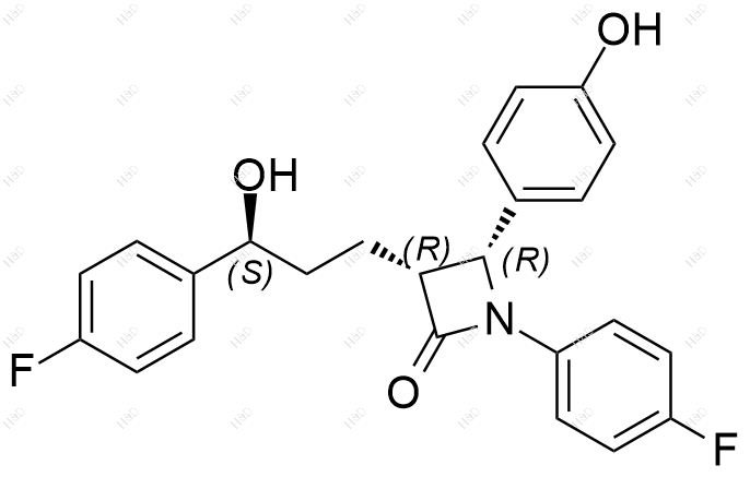 依折麦布（SRR）异构体结构式