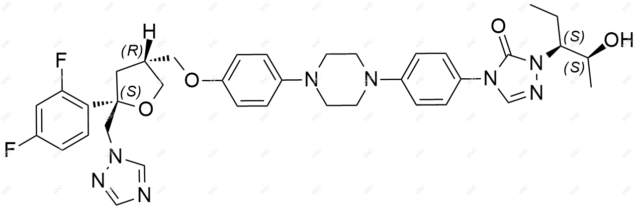 (3R,5S,2S,3S)-泊沙康唑结构式