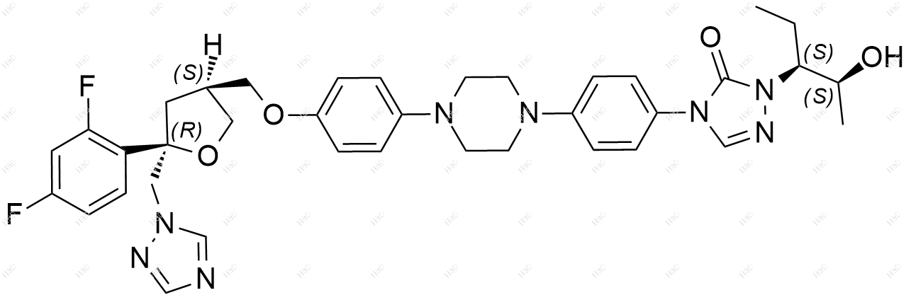 (3S,5R,2S,3S)-泊沙康唑结构式