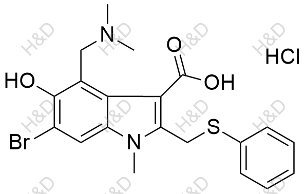 阿比多尔杂质7（盐酸盐）结构式