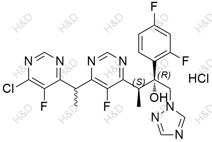 伏立康唑杂质32（盐酸盐）结构式