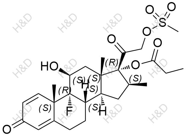 丙酸氯倍他索EP杂质I结构式