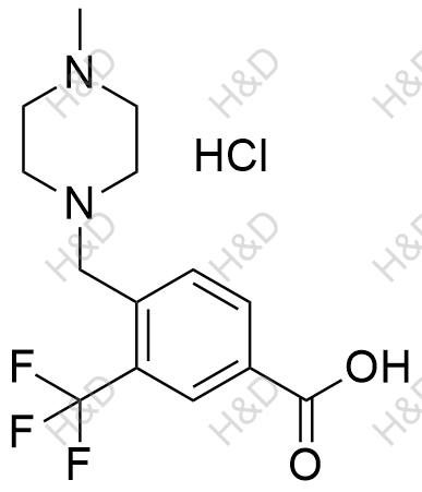 氟马替尼杂质2(盐酸盐)结构式