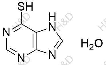 6-巯嘌呤-水合物结构式