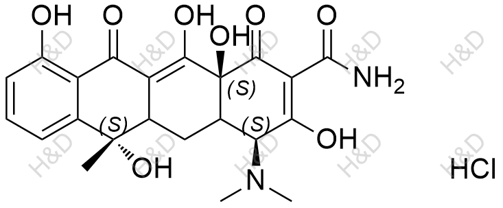 四环素杂质16(盐酸盐)结构式