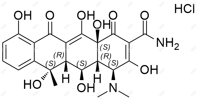 四环素杂质15（盐酸盐）结构式