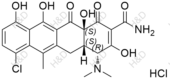 四环素杂质11（盐酸盐）结构式