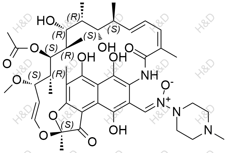 利福昔明亚胺-N-氧化物结构式