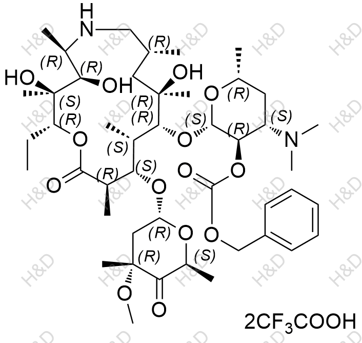 泰拉霉素杂质17（双三氟乙酸盐）结构式