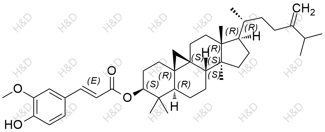 谷维素C(24-阿魏酸亚甲基环沙坦酯)结构式