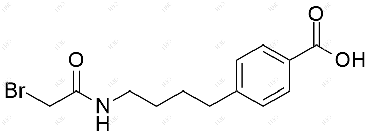 4-(4-(2-溴乙酰胺基)丁基)苯甲酸结构式