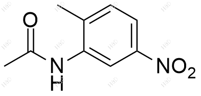 N-(2-甲基-5-硝基苯基)乙酰胺结构式