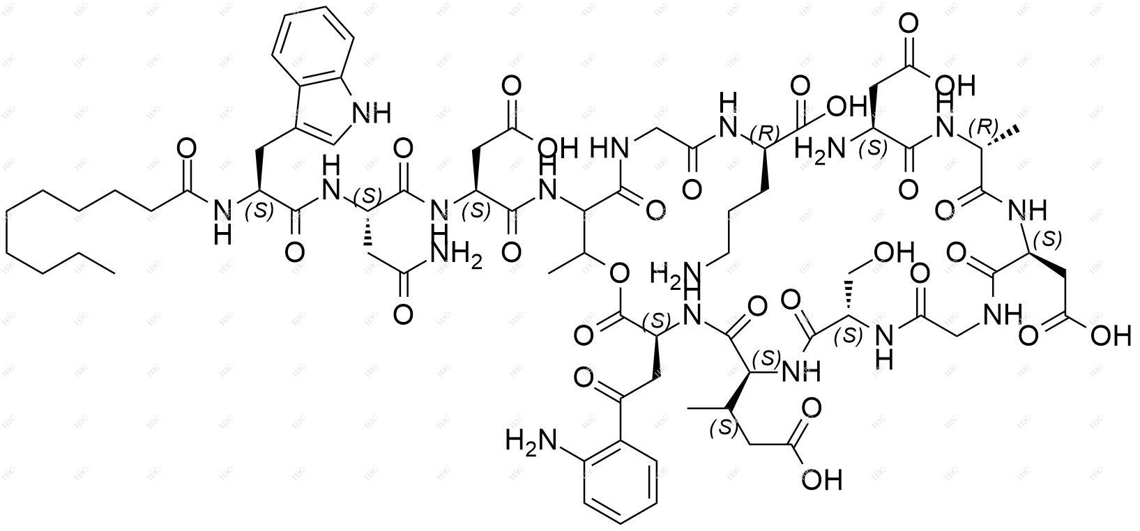 达托霉素杂质7结构式