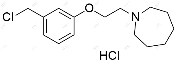 1-(2-(3-(氯甲基)苯氧基)乙基)氮杂庚环盐酸盐结构式