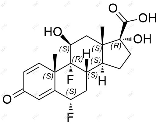 二氟泼尼酯杂质1化学结构式
