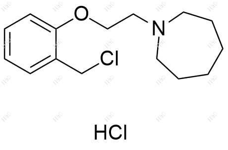 1-(2-(2-(氯甲基)苯氧基)乙基)氮杂庚烷盐酸盐结构式