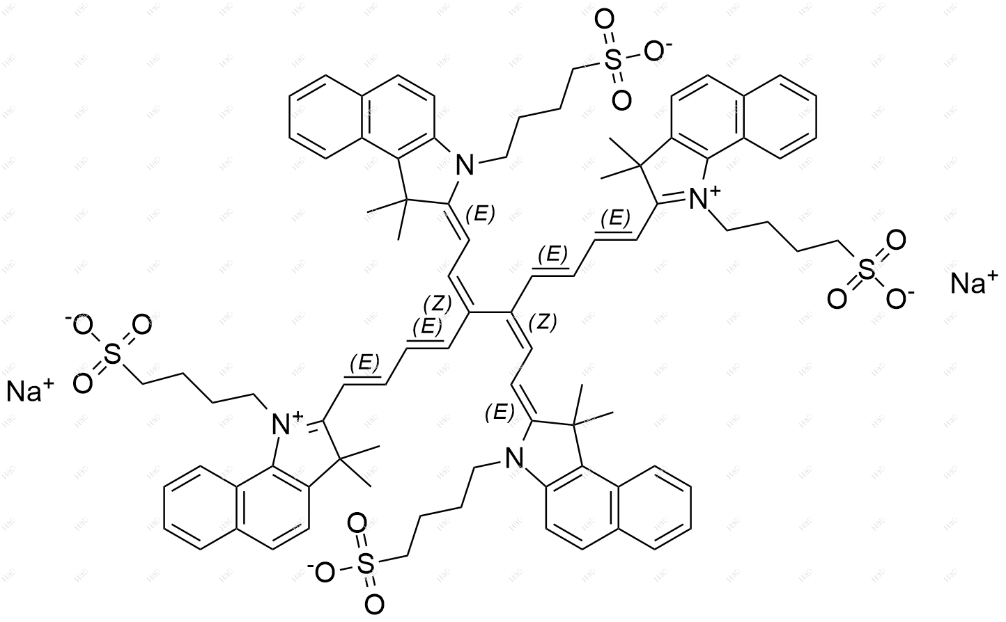 吲哚菁绿杂质5(二钠盐)化学结构式