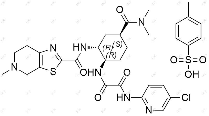 依度沙班(1R,2R,4S)异构体(对甲苯磺酸盐)结构式